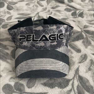 Pelagic Gray Camo Visor with Embroidered Logo